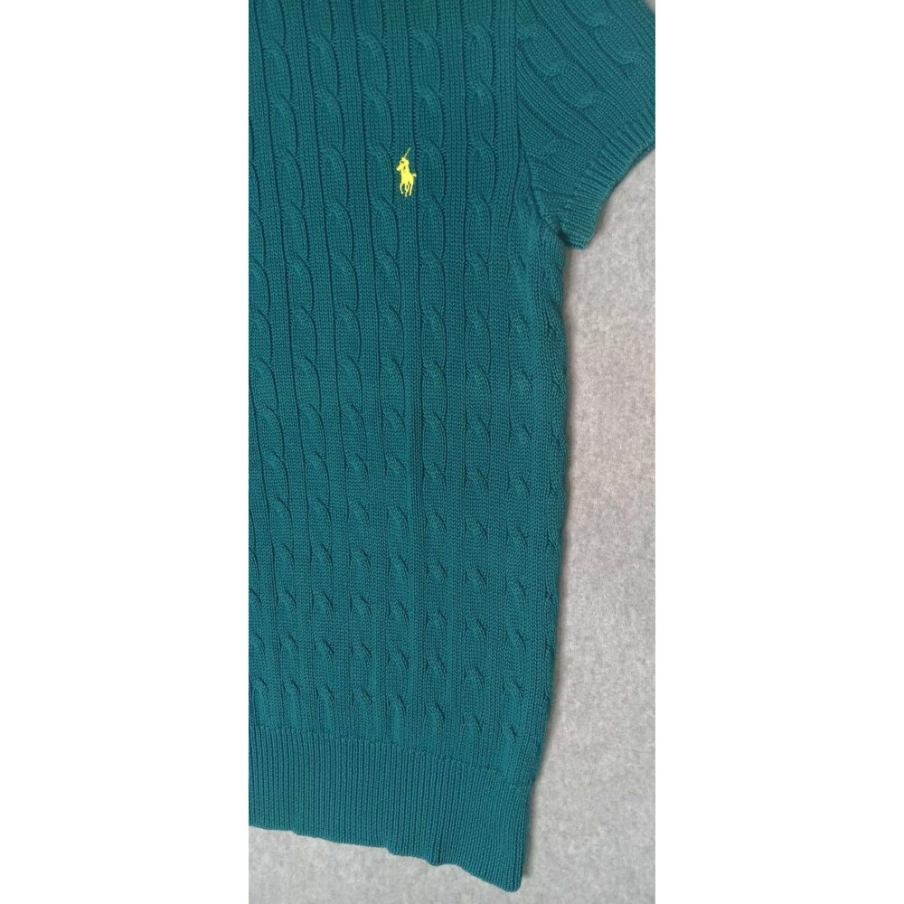 Ralph Lauren Sport Cable Knit Short Sleeve Turtleneck Sweater Womens Size Medium - Picture 5 of 11
